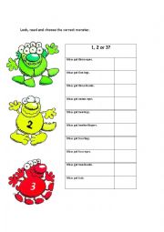 English Worksheet: body parts has got