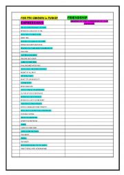 English Worksheet: FRIENDSHIP EXPRESSIONS