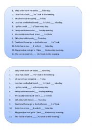 English Worksheet: Prepositions of time (ON,AT,IN)