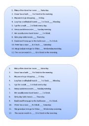 English Worksheet: Prepositions of time (ON,AT,IN)