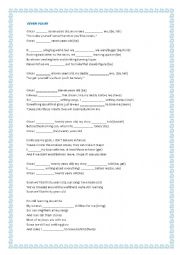 English Worksheet: SEVEN YEARS SONG