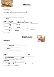 English Worksheet: desserts