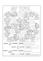 English Worksheet: my toys