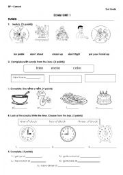 English Worksheet: CLASSROOM INSTRUCTIONS