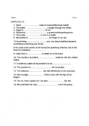 English Worksheet: Spelling quiz year 4