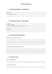 English Worksheet: Writing - Work Placement