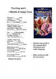 English Worksheet: Song 