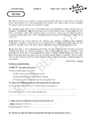 English Worksheet: end of term test 3 grade 8 Tunisian programme