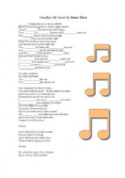 English Worksheet: Goodbye My Lover by James Blunt Handout
