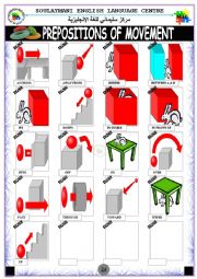 English Worksheet: Prepositions of movement