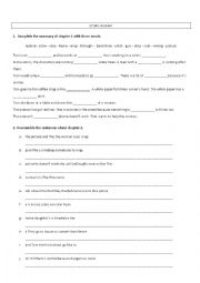 Kidnap book - worksheet