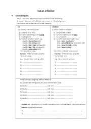 English Worksheet: Infinitive or ing