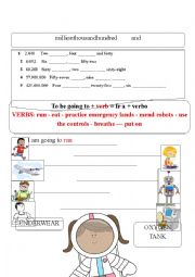 English Worksheet: SPACE THEME + TO BE GOING TO