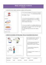 English Worksheet: Body and Health medicine