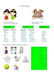 English Worksheet: The verb ,,to be