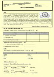 English Worksheet: third term examination(3MS