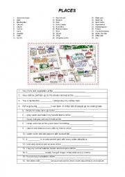 English Worksheet: Places