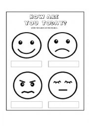 English Worksheet: How are you today?