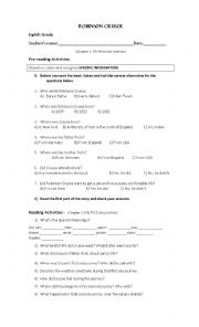 Robinson Crusoe (Oxford Bookworms) Worksheet 1