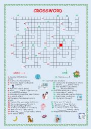 English Worksheet: Crossword