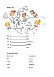 English Worksheet: happy street 1 unit 8