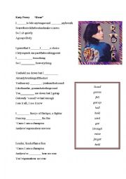 English Worksheet: song