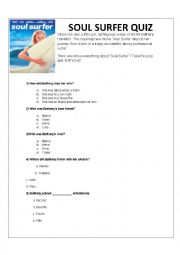 English Worksheet: Soul Surfer Movie Quiz