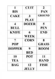 Compound nouns cards