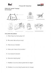 English Worksheet: PeppaPig Camping