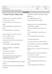English Worksheet: Song_All About That Bass