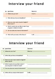 interview your friend