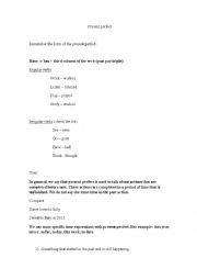 English Worksheet: Present perfect beginners