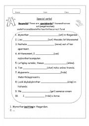 English Worksheet: Present Progressive exercises 3