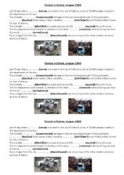 English Worksheet: Tornado in Uruguay