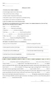 English Worksheet: Present perfect Test