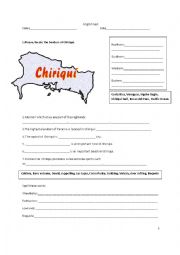 English Worksheet: CHIRIQUI THE MOON VALLEY test