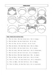 English Worksheet: Feelings & Physical Appearance