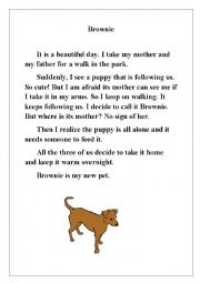 English Worksheet: BROWNIE