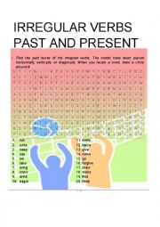 English Worksheet: Irregular Verbs Past and Present