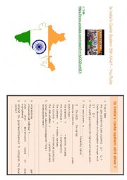 English Worksheet: The caste system in India