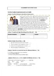 English Worksheet: Future Vacations with Be Going to 