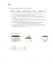 English Worksheet: Animals and Prepositions review