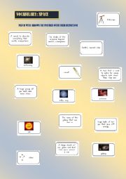 English Worksheet: Space Vocabulary