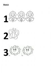 English Worksheet: Count and match