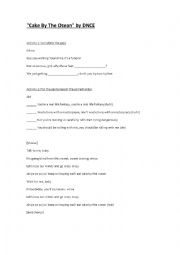 English Worksheet: Cake by the Ocean song