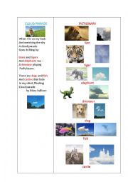 English Worksheet: CLOUD PARADE (a poem)