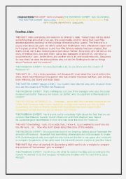 English Worksheet: A radio show - Facebook and Twitter, 4 pages