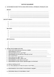 English Worksheet: WORKSHEET MATILDA by Roald Dahl