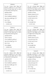 English Worksheet: Making Predictions