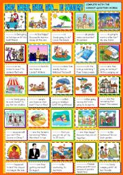English Worksheet: What where  when in summer? question words